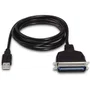 Aisens A104-0038 Conversor USB tipo A a CN36 paralelo Negro 1,5 m